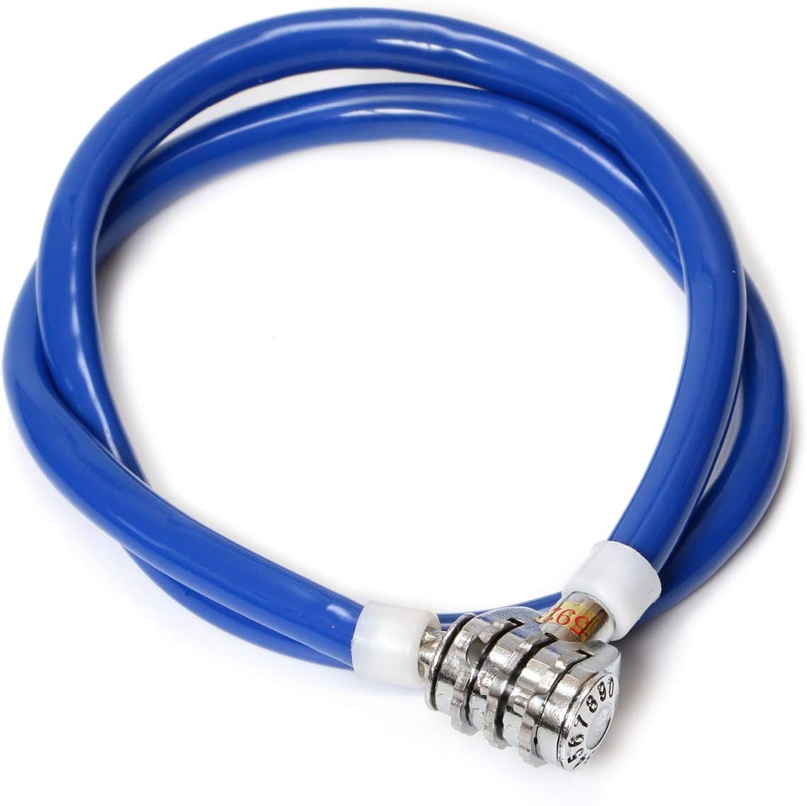 HERMAN Bike Combination Lock with 31 Inch Long Steel Cable Covered with a