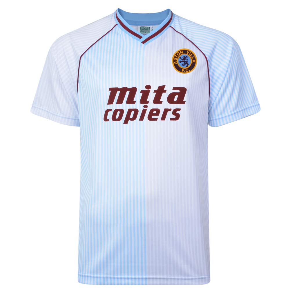 Aston Villa Men's White 1988 Retro Football Away Shirt Small Polyester