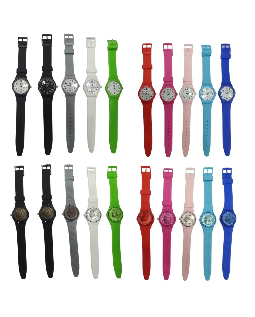OROLOGIO BIANCO QUADRANTE 35mm lungo 23,5 cm PER DETENUTO, UNISEX DIETRO TRASPARENTE IDONEO CARCERE AMMESSO PENITENZIARIO