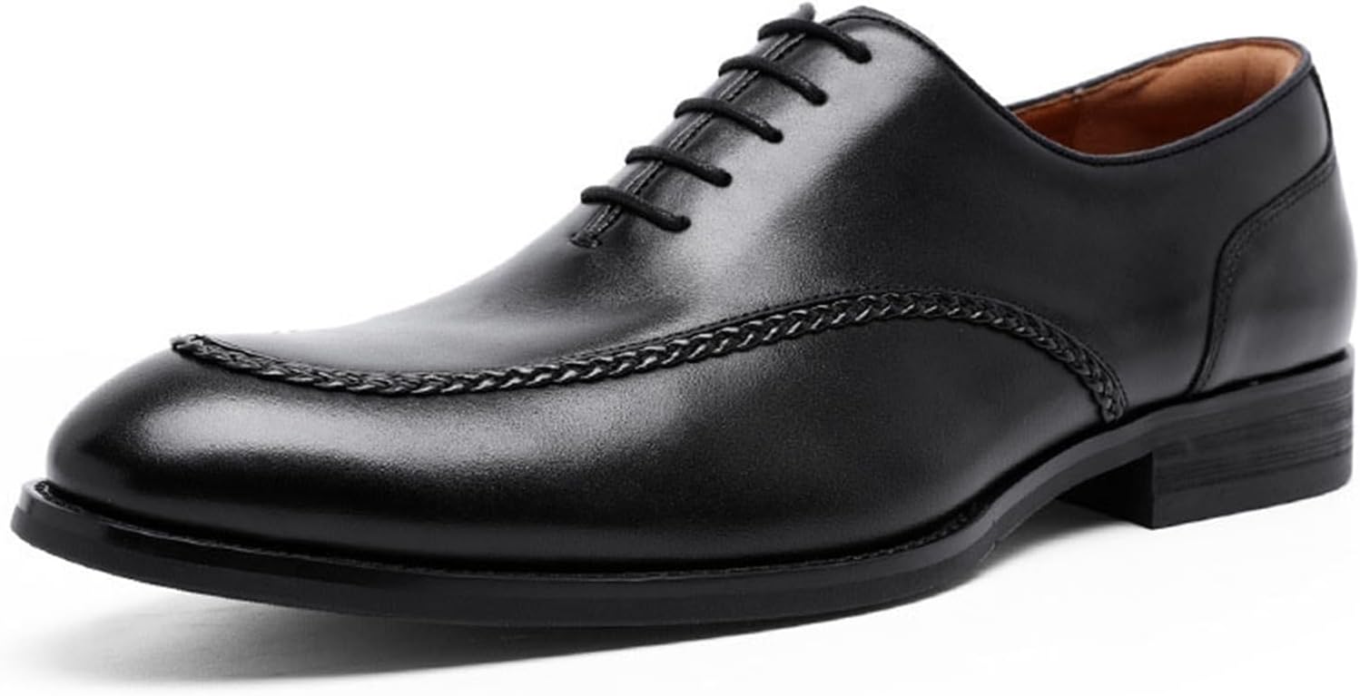 Dress Shoes for Men Men's Casual Flat Heel Leather Shoes Comfortable Stylish Footwear for Everyday Wear