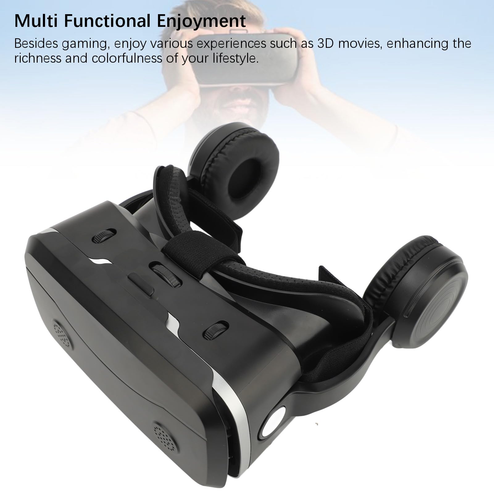 Generic Auriculares 3D VR para Teléfonos Gafas de Realidad Virtual Compactas y Livianas para Juegos, Películas y Más, Compatibles con Teléfonos Inteligentes de 4,7 a 7 Pulgadas