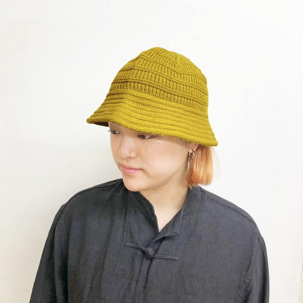 Amazon | ベーシックエンチ Acrylic Crusher Hat ニット バケット