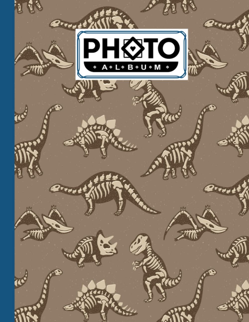 Photo Album: Album, Large Photo Albums with Writing Space Memo, Extra Large Capacity Picture Album, Family, Baby, Wedding, Travel Photo Book, 120 Pages | Fossil Dinosaurs Cover by Gunnar Witte