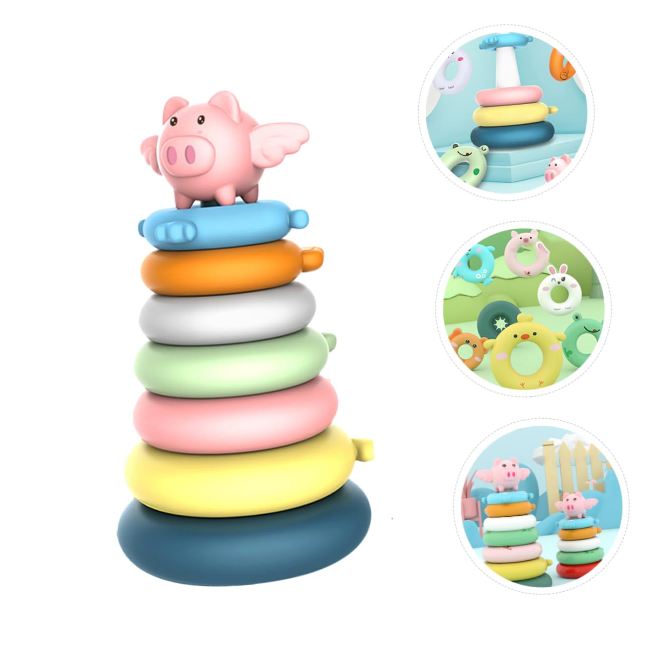 Juguete Educativo para Niños y Bebés de Plástico Bloques de Colores para Clasificación y Juego Imaginativo en Escenario Educativo