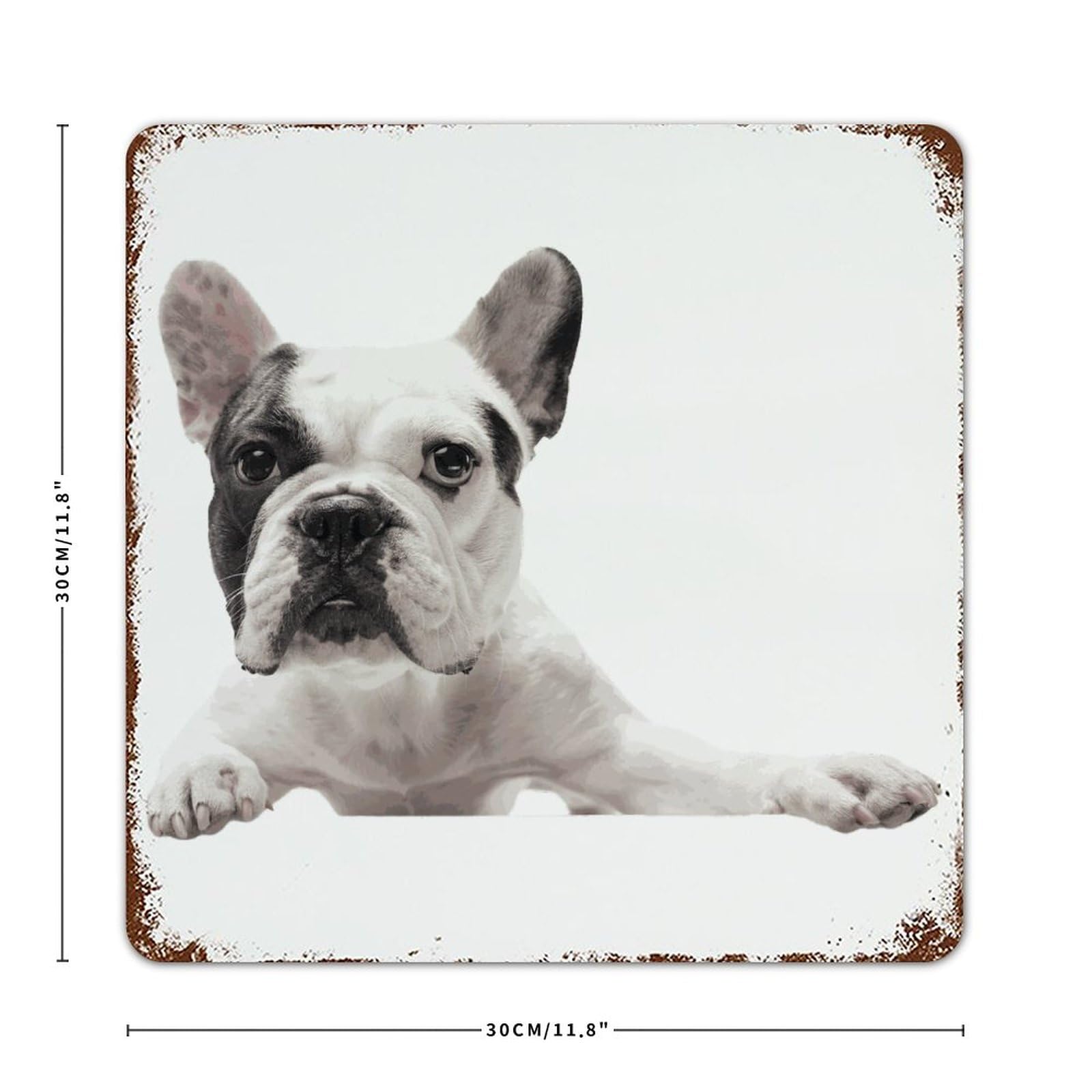 oliruim Statua per cani maggiordomo con vassoio, statua di bulldog francese, per la casa, decorazione da tavolo, soggiorno, tavolo da ingresso, decorazione per la casa (Nero