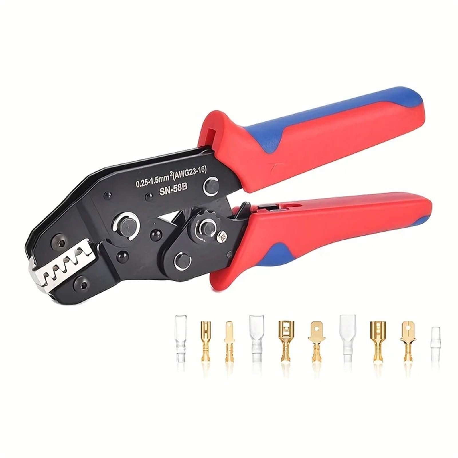 Pinza cricchetto SN-58B for cavi 0,25-1,5 mm² AWG23-16 1 pz.