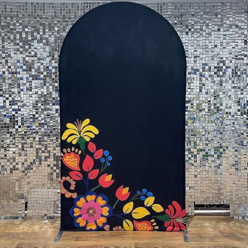 Funda Arco Spandex Diseño Floral Mexicano 6.5x3ft miniatura 2