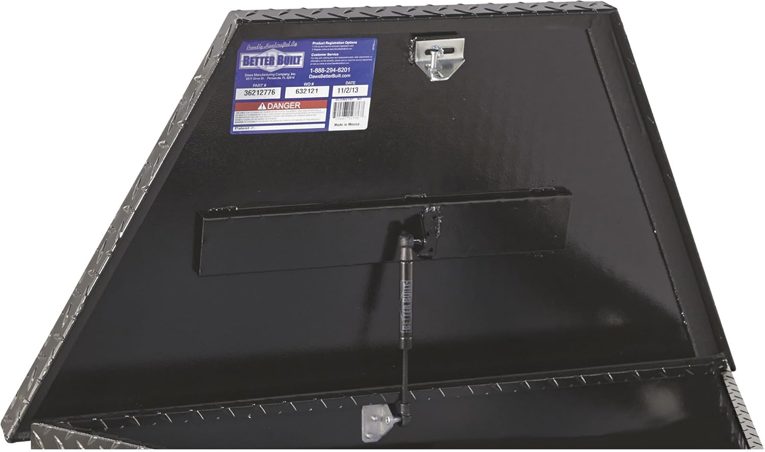 Northern Tool Trailer Tongue Box - Aluminum, Gloss Black, Paddle Latch, 34in. x 19in. x 18in. x 16in. Model Number 36212776