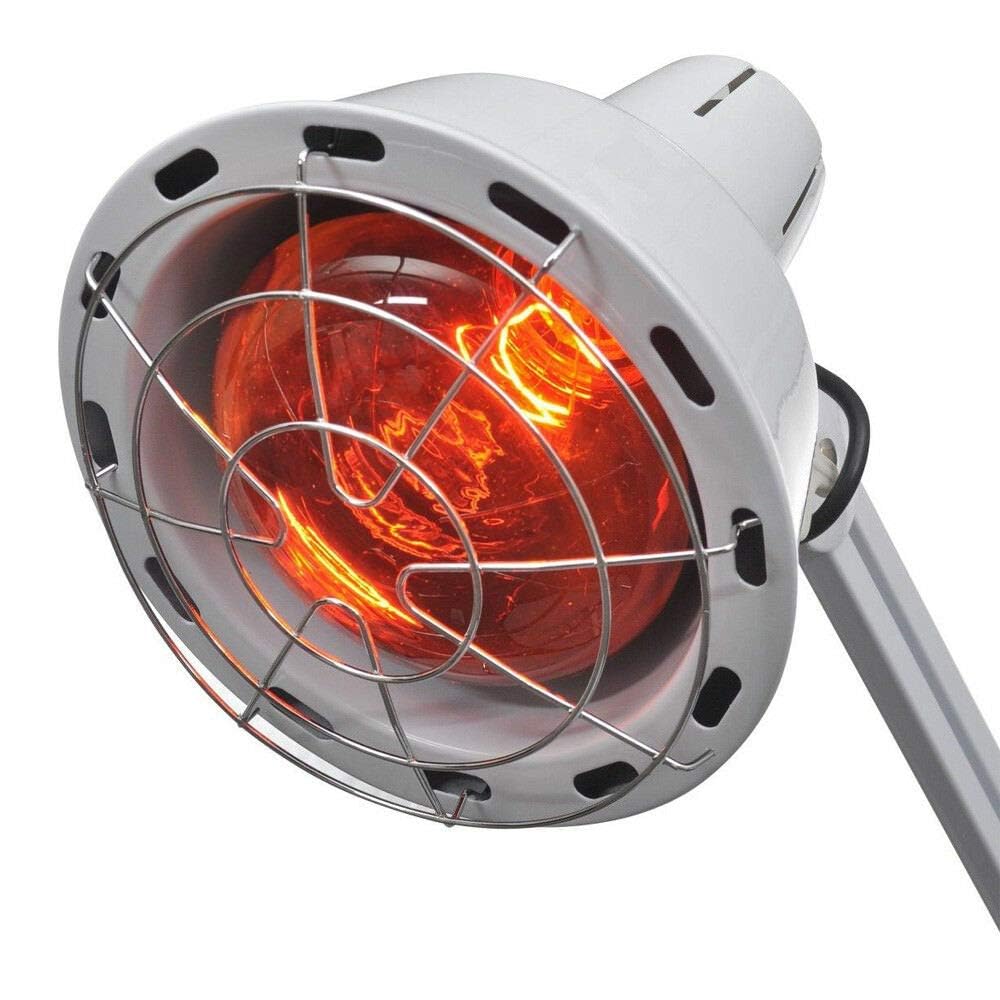 Lámpara de luz roja de 275 W, lámpara de infrarrojos, lámpara de masaje, luz roja, lámpara de hipertermia, con clip para el alivio del dolor en el cuidado de la piel
