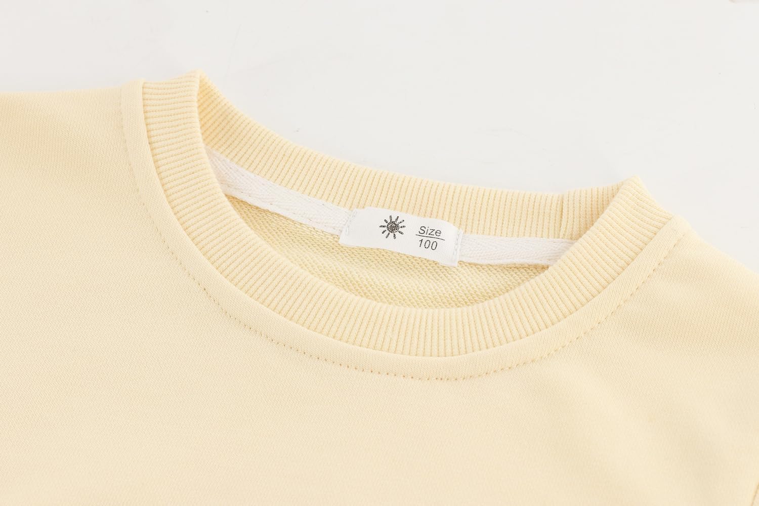 Toddler Crewneck Sweatshirts Solid Pullover Tops for Girls or Boys - Image 2