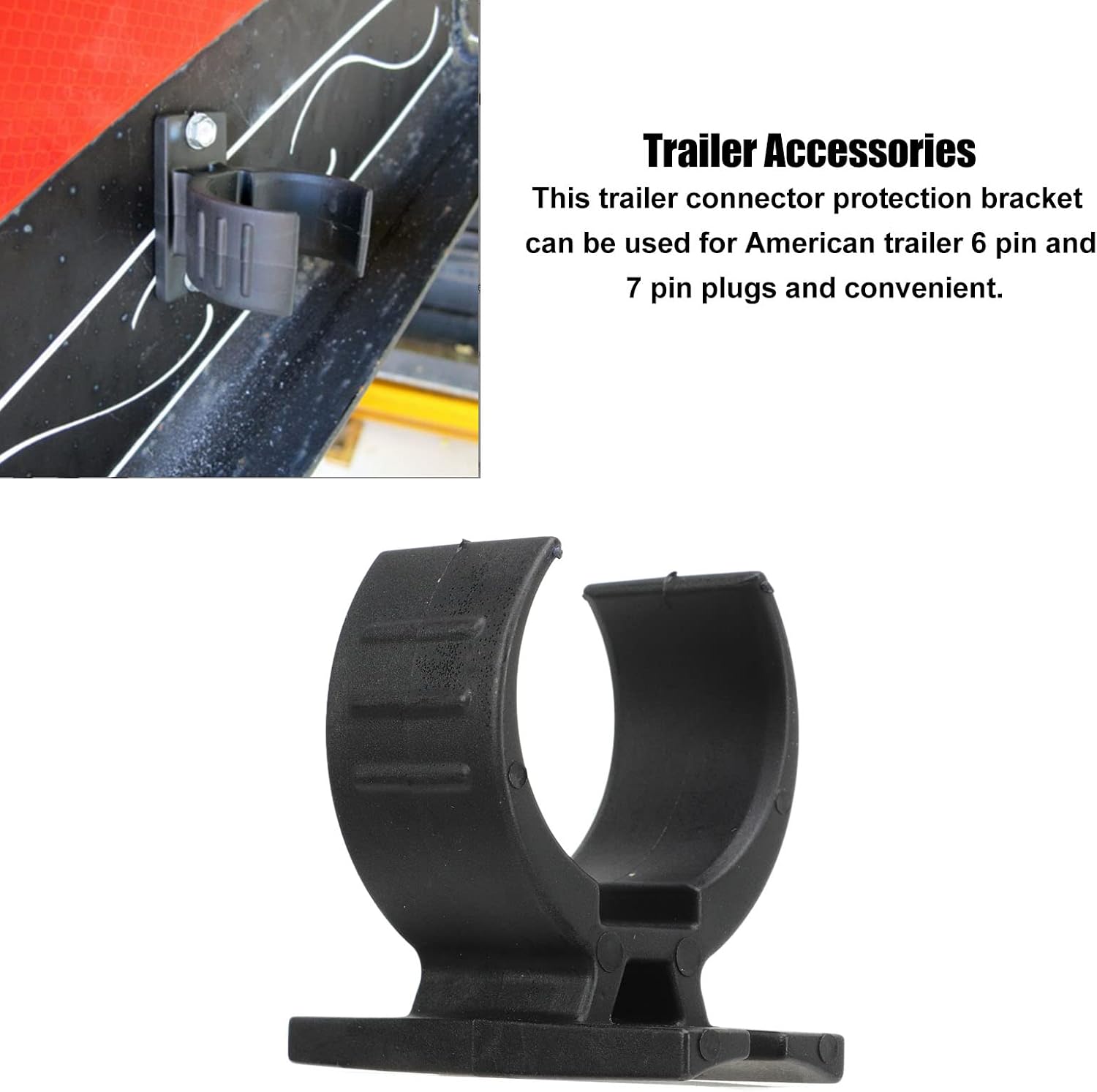 Trailer Plug Holder, Durable Trailer Harness Plug Protector, Standard Size for Replacement