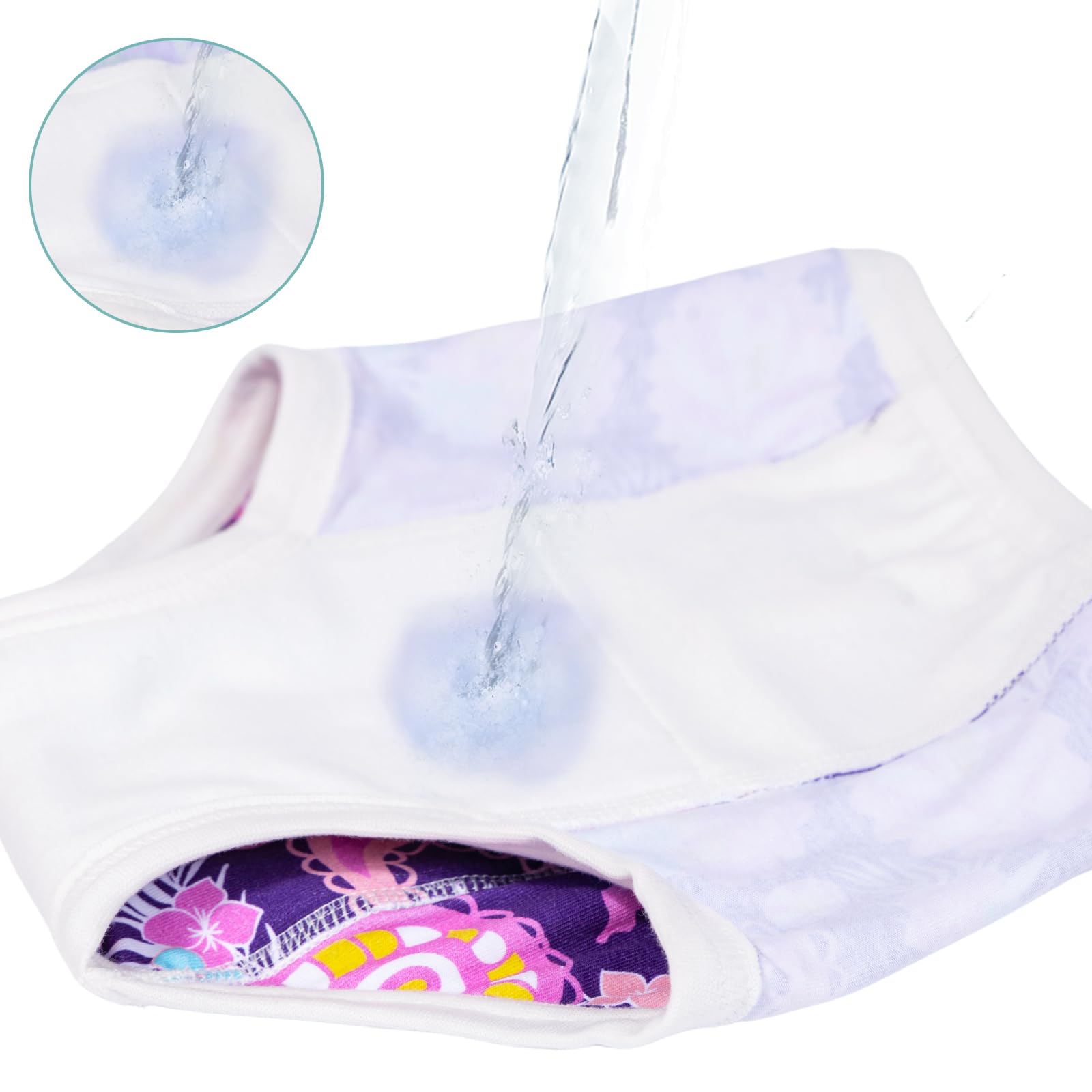 ALVABABY Mutandine per vasino, 6 confezioni di mutandine da addestramento, in cotone, assorbenti, riutilizzabili, per bambini e bambine, 2T, 3T, 4T
