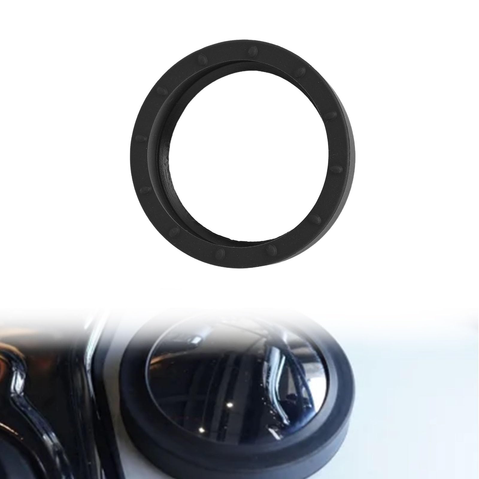 Motorcycle Anti Slip Rubber Ring for Fuel Tank Cap Compatible with 2025 I-ndian Chief Dark Horse I-ndian Scout (Black)