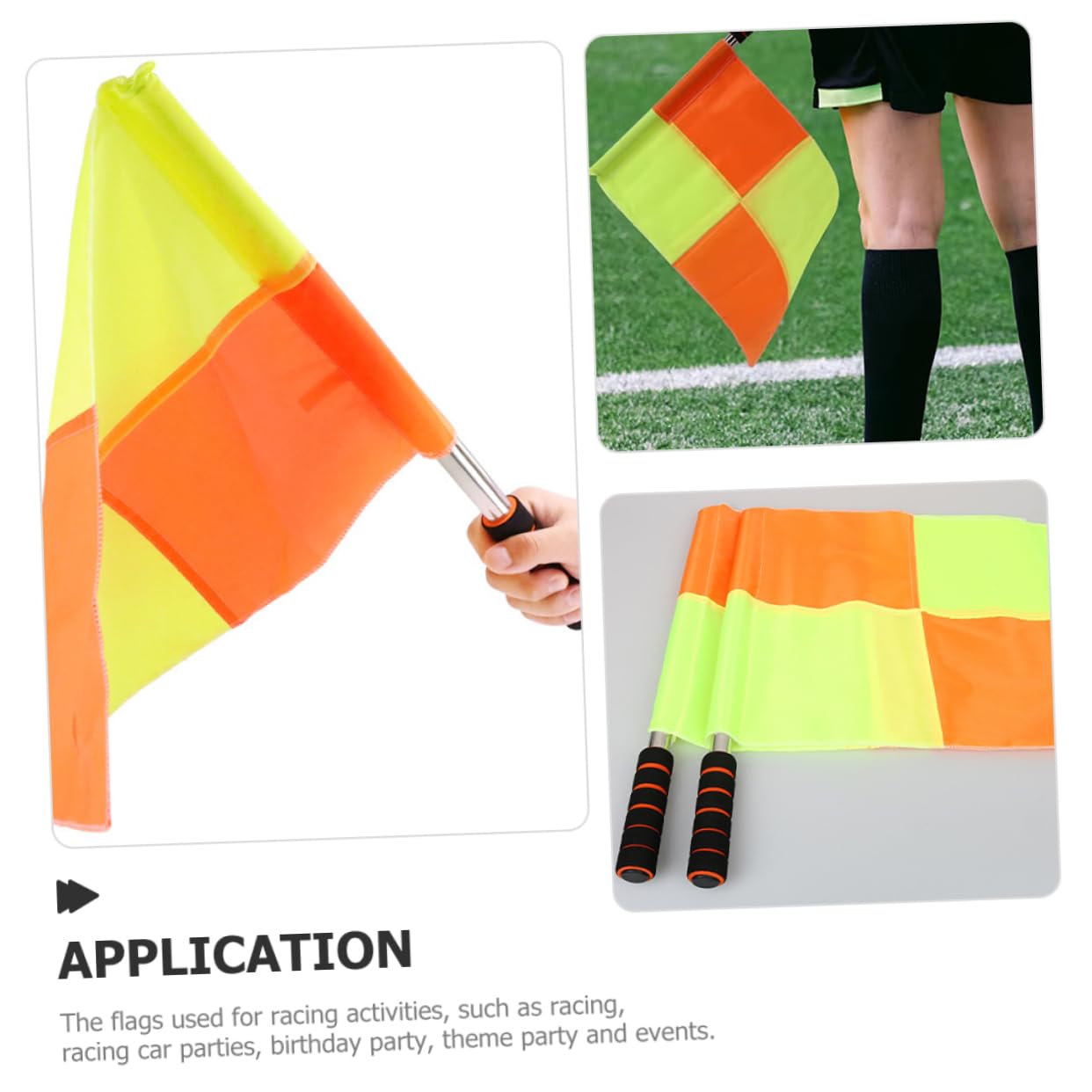 Kisangel 5 Set Bandiere Giudice Per Calcio E Hockey Accessorio Per Sportivi E Segnalazione Visibilità E Resistente Include Trasporto 2 Pezzi*5
