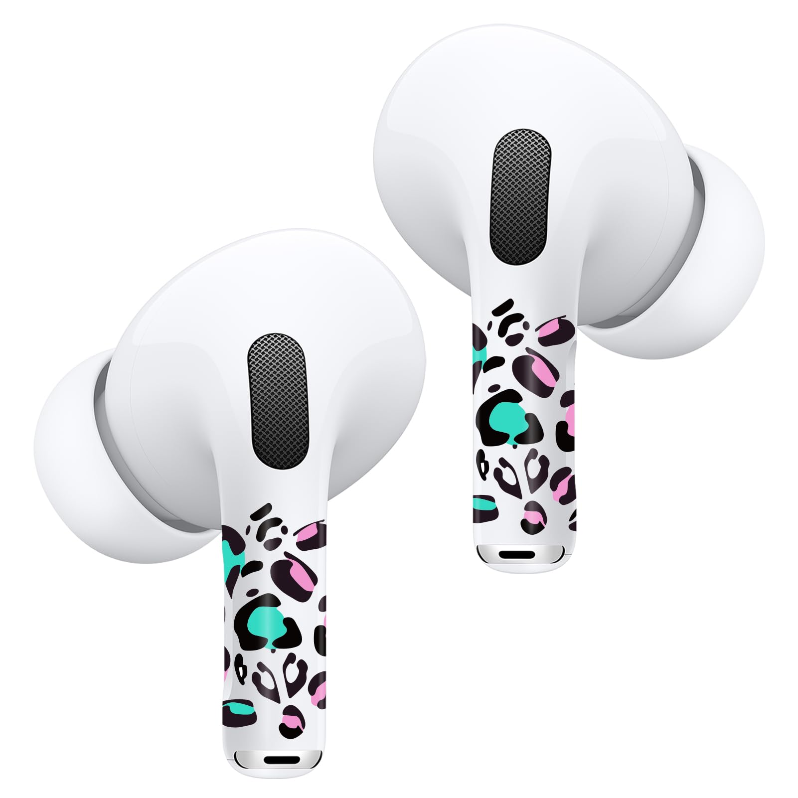 ROCKMAX for AirPods Pro and Pro 2 Skin Accessories, Leopard Print Sticker Wrap for AirPods, Unique Gifts for Women and Girls, Customized Tattoos Compatible to AirPods Pro 2nd Generation Case Cover