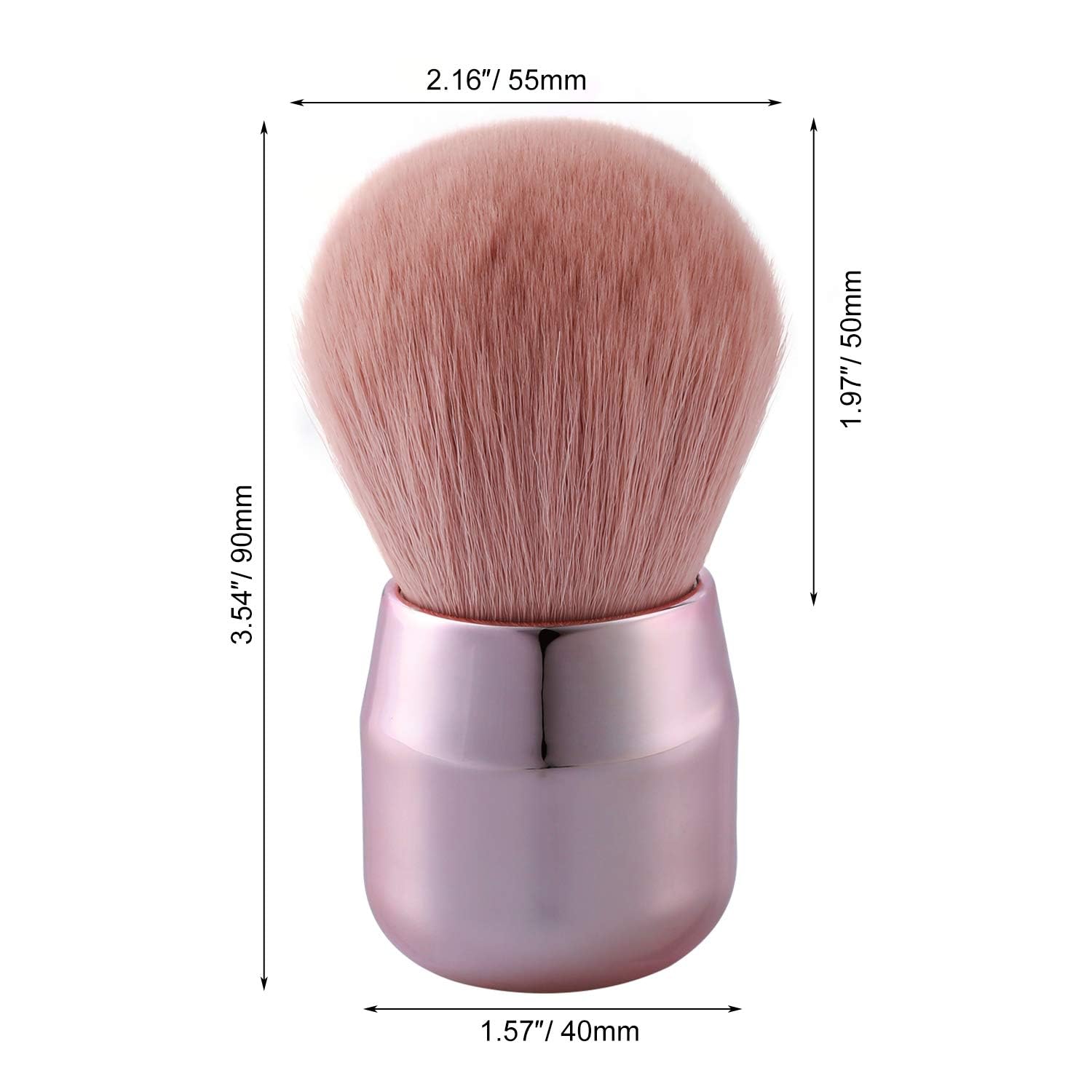 Mwoot nail art Dust Brush Remover Cleaner per acrilico gel UV, unghie polvere strass trucco fondazione (Rosa)