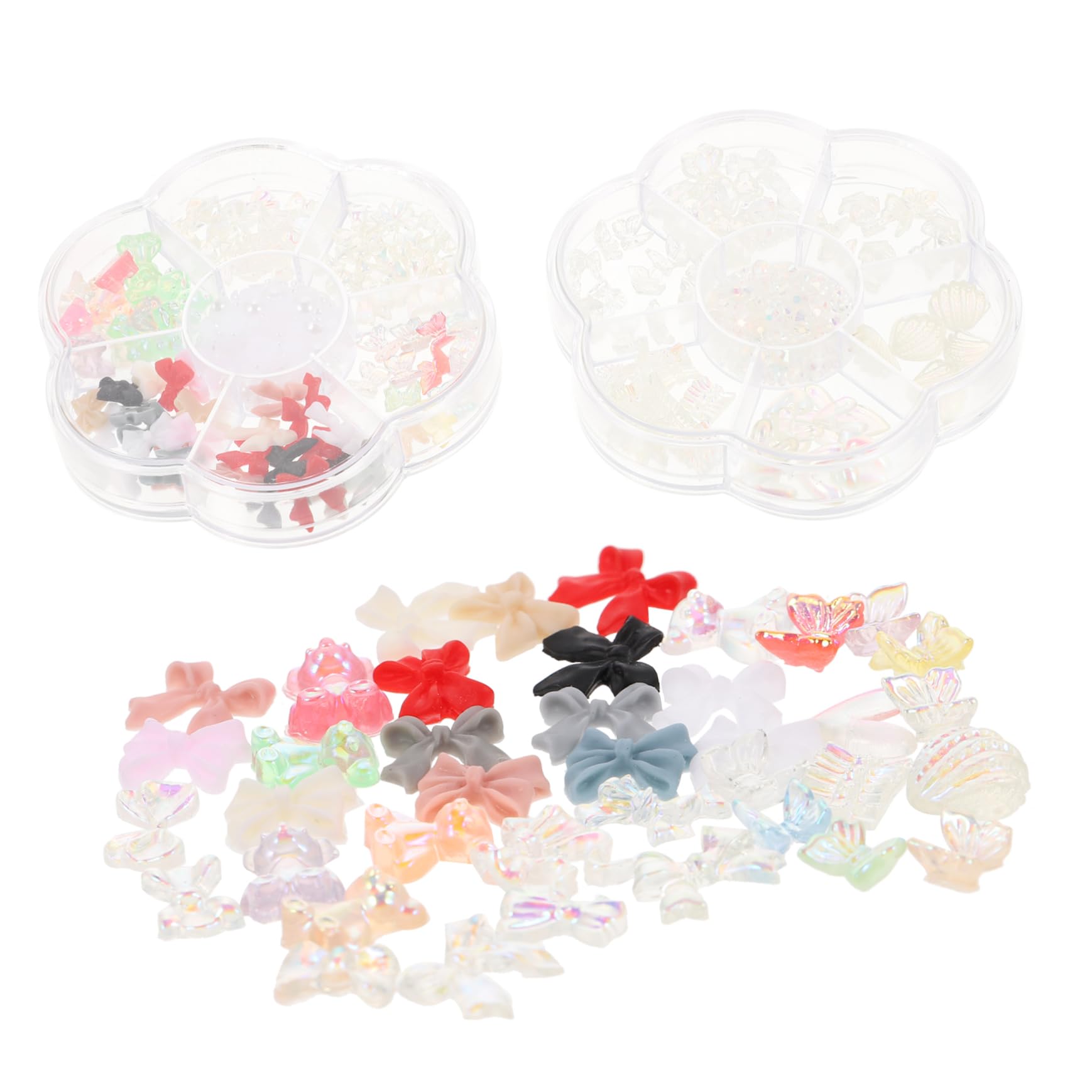 5 Ensembles Charms À Ongles Forme Accessoires Perles De Décorations Remplaçables Pour Nail Art Pour Diy Et Usage Professionnel 2 Boîtes * 5