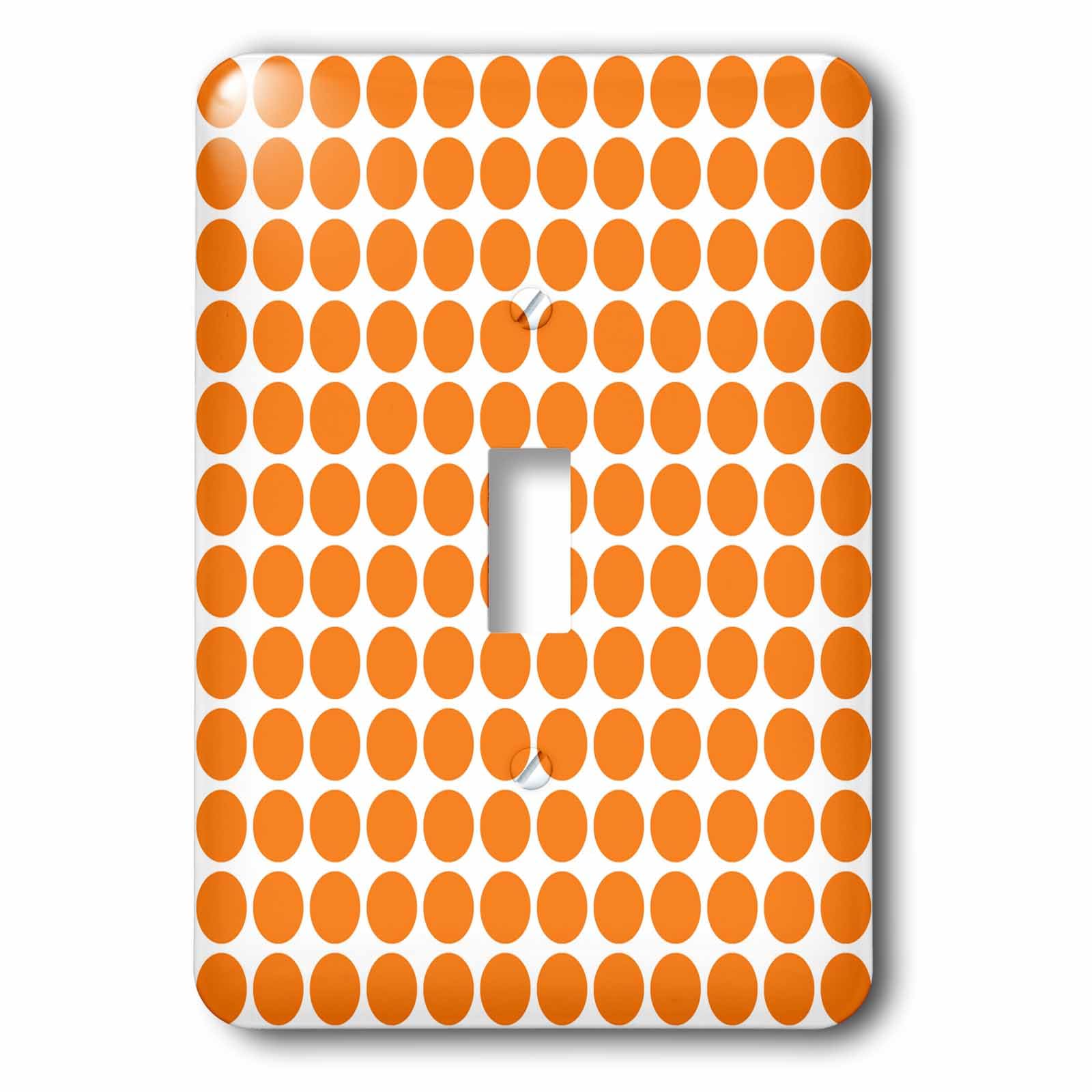 Interrupteur à bascule grand motif orange et blanc rétro de 3dRose LLC.
