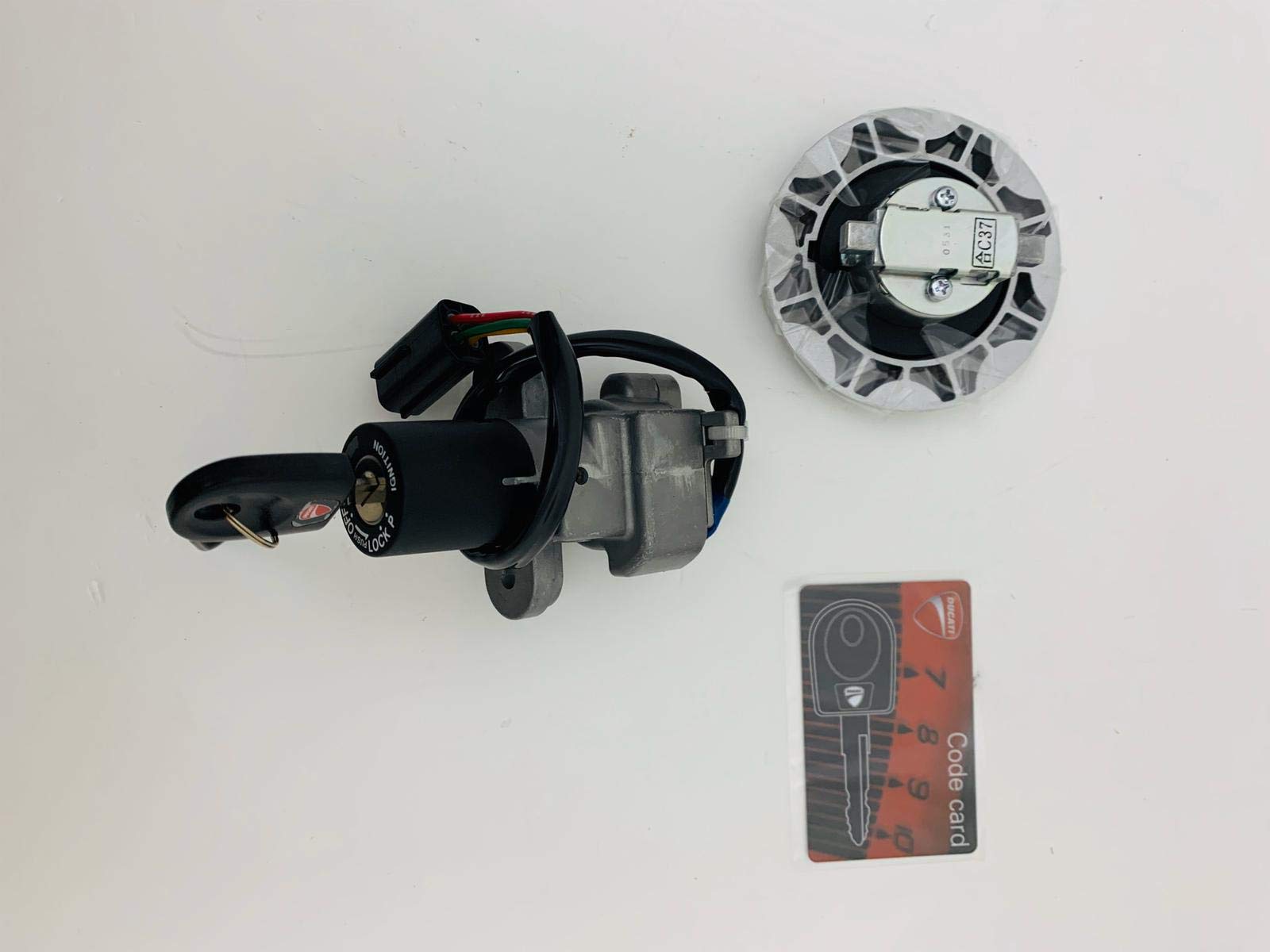 Kit de llaves interruptor completo Keys compatible con Ducati Hypermotard 1100 796 de 2010 a 2012