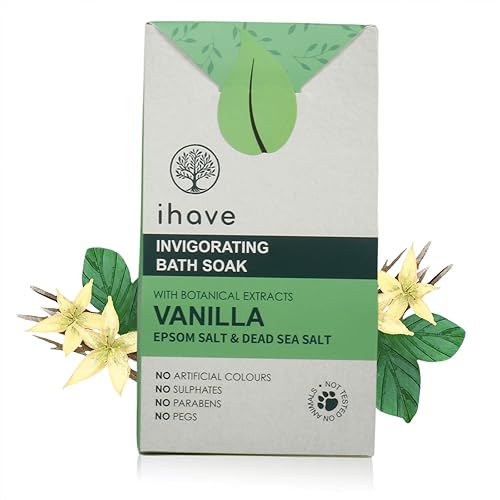 Miniatura 7 de iHave Epsom - Sal y sal del mar muerto con aceites esenciales de vainilla, sales de baño portátiles, regalos únicos de spa para ella, aniversario