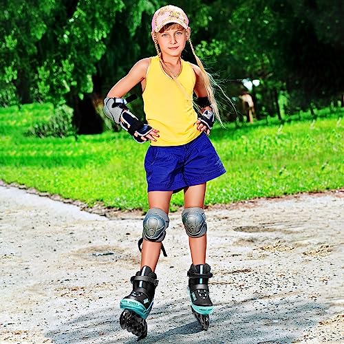 Image of PAPAISON Adjustable Inline Skates for Kids and Adults with Full Light Up Wheels, Outdoor Roller Skates for Girls and Boys, Men and Women