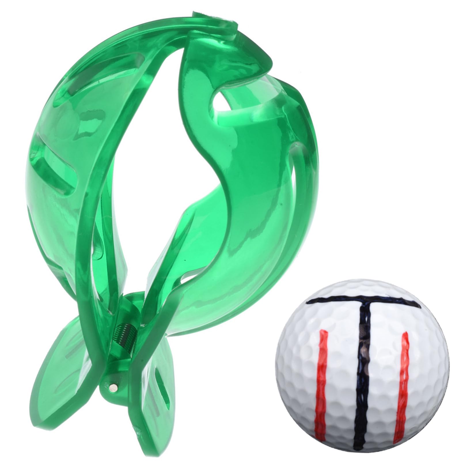 Onlynery Green Golf Ball Marker Stencil | Golf Ball Marker Tool For A Better Alignment | Durable Marker Stencil For Golf Fits In Golf Bag And Easy To Carry Golf Course