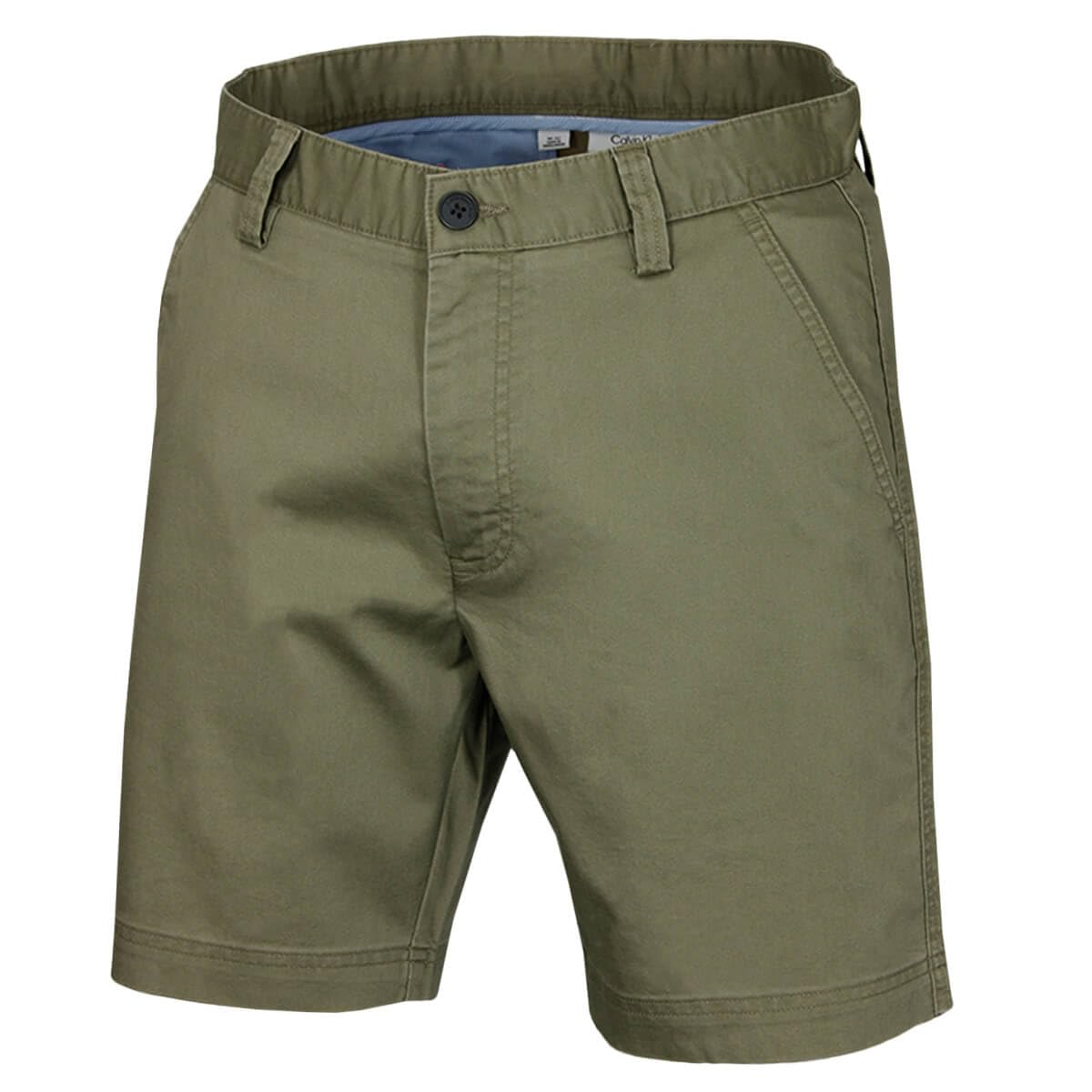 Calvin Klein Men's Pale Olive Campus Chino Lightweight Shorts - 34" Waist