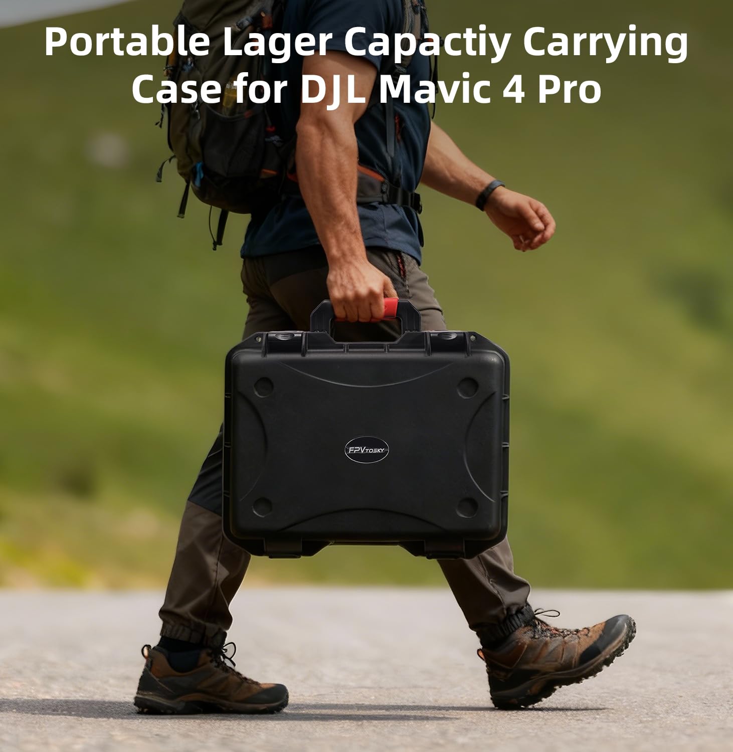 FPVtosky Custodia rigida a doppio strato per DJI Mavic 4 Pro (solo custodia), custodia rigida impermeabile per drone Mavic 4 Pro, borsa da viaggio per DJI Mavic 4 Pro Fly e altri accessori combinati