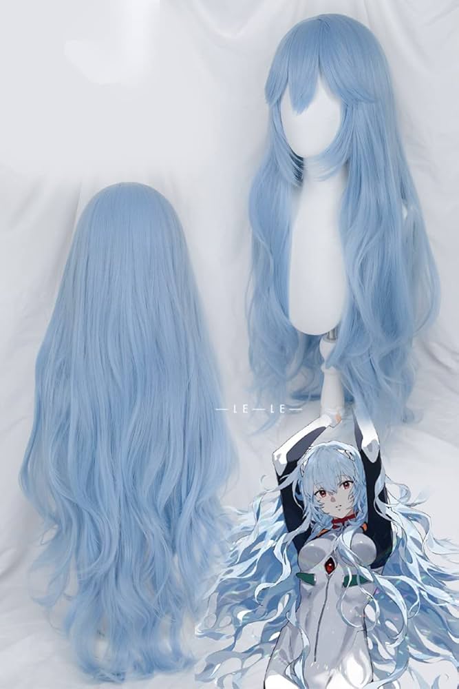 新世紀エヴァンゲリオン　綾波レイ　コスプレ　ウィッグ　カットセット済　完成品 新世紀エヴァンゲリオン 綾波レイ コスプレウィッグ - Costowns