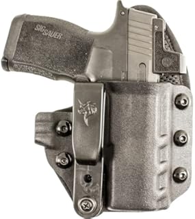 Desantis UNI-TUK Gun Holster, Built-in Spur, Fits Springfield Hellcat, IWB Holster, Adjustable and Tuckable 360-C Clip, Right-Hand Draw, Black