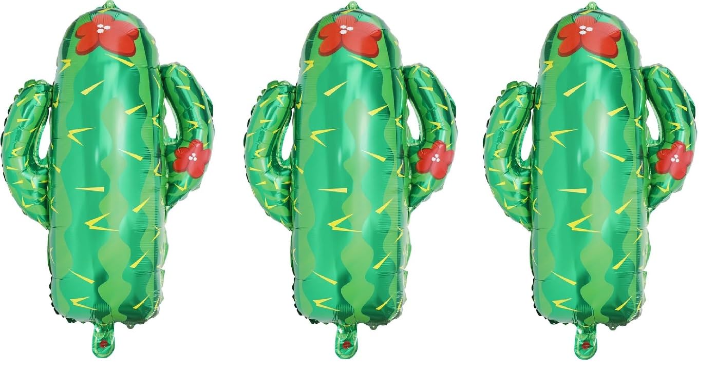 3 PACK of Large Cactus Balloons 29