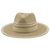 depaja cappello di paglia cappello panama a righe cappelli da sole estivi per donna uomo cappello di paglia da spiaggia protezione solare cappellino da viaggio chapeu feminino, color3,55-58cm