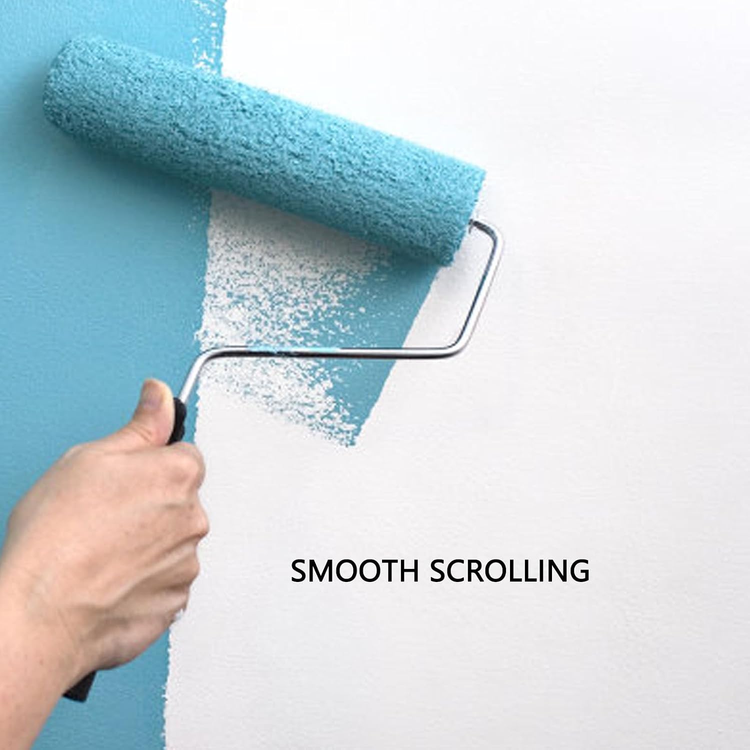 12Pcs 4 Inch Paint Roller Handle, Heavy Duty Steel Paint Roller Frame with Non Slip Grip, Reusable Painting Tool for Wall Decor House Renovation DIY