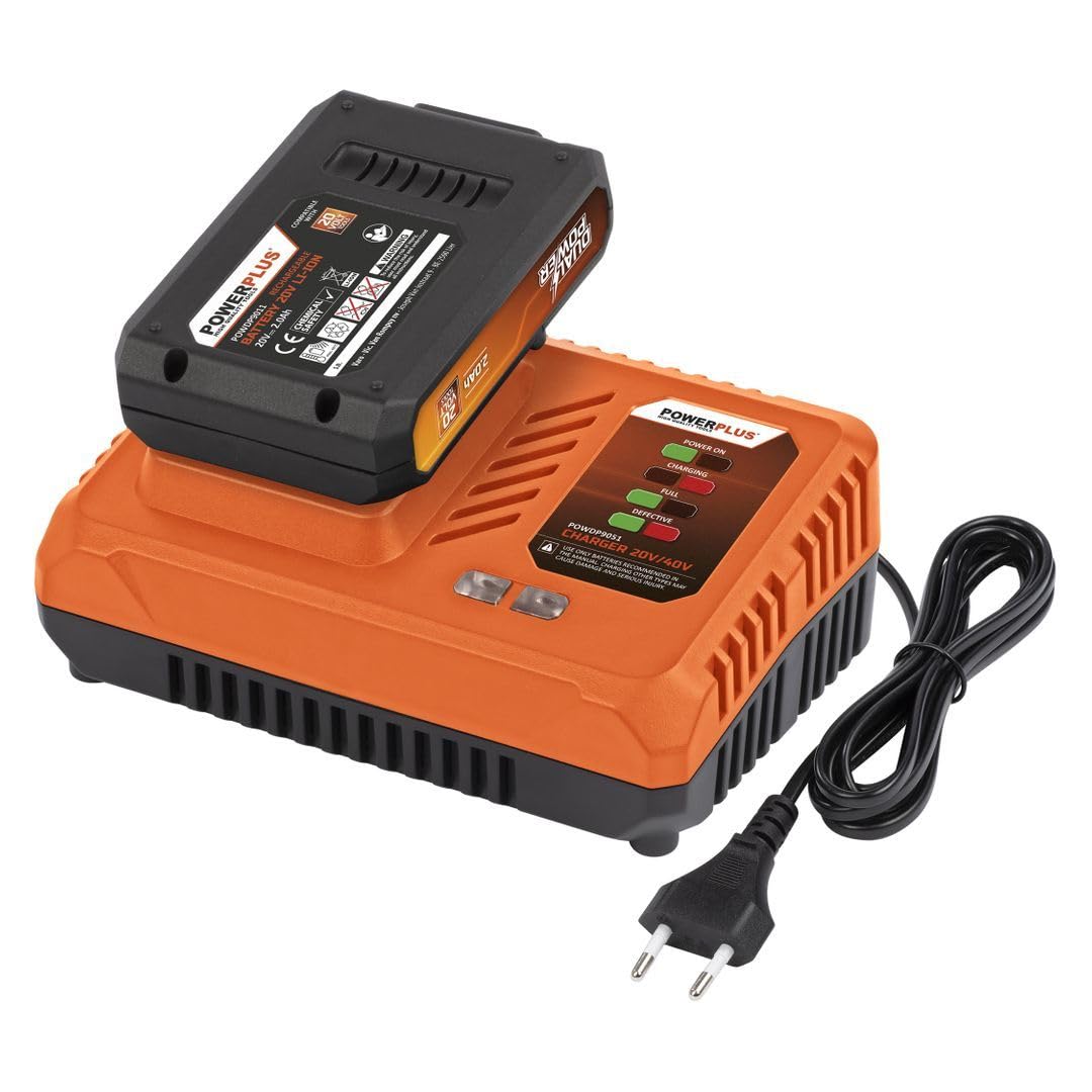 PowerPlus POWDP9062 POWDP9062 -Cargador 20 V/40 V + 20 V 2000 mAh
