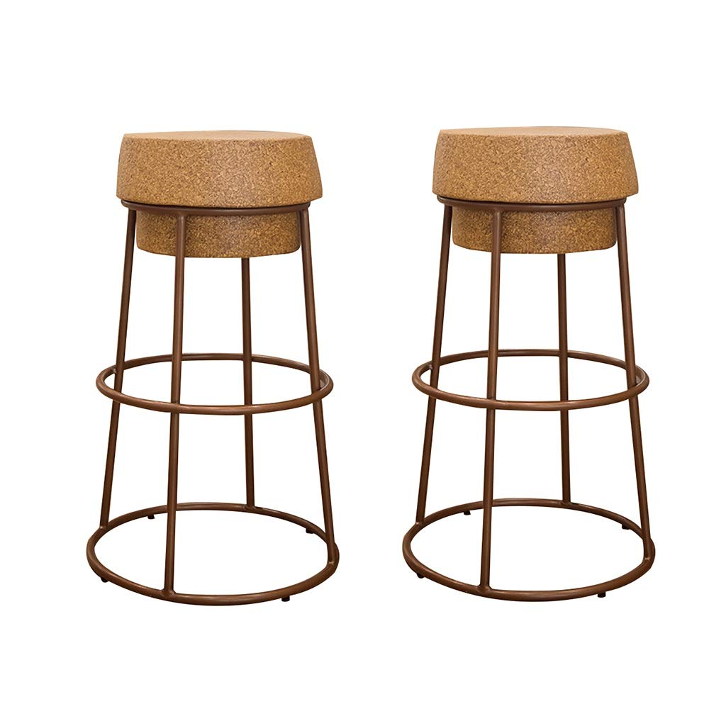 NUBAObtd Modern Minimalist High Stools, Iron Bar Stool, Cafe Bar Counter  Kitchen Restaurant Creative Fashion Wire Chair 75cm High Colors (color