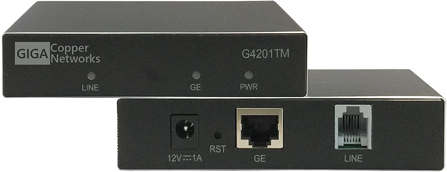GIGA Copper - G.hn Wave2 Modem - Gigabit Ethernet über Telefonkabel,1500 Mbit/s, Latenz <1ms, 1x G4201TM InHome