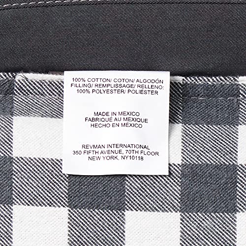 Image of Eddie Bauer - Queen Comforter Set, Reversible Cotton Bedding with Matching Shams, Pre-Washed for Added Softness (Kingston Charcoal, Queen)