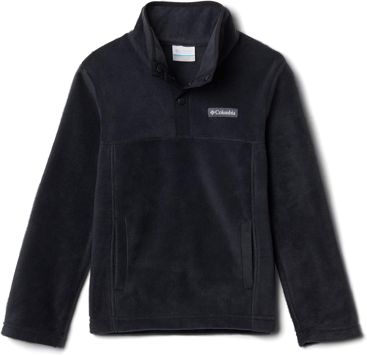 Columbia Youth Boys Steens Mtn 1/4 Snap Fleece Jersey, Negro, XX-Small