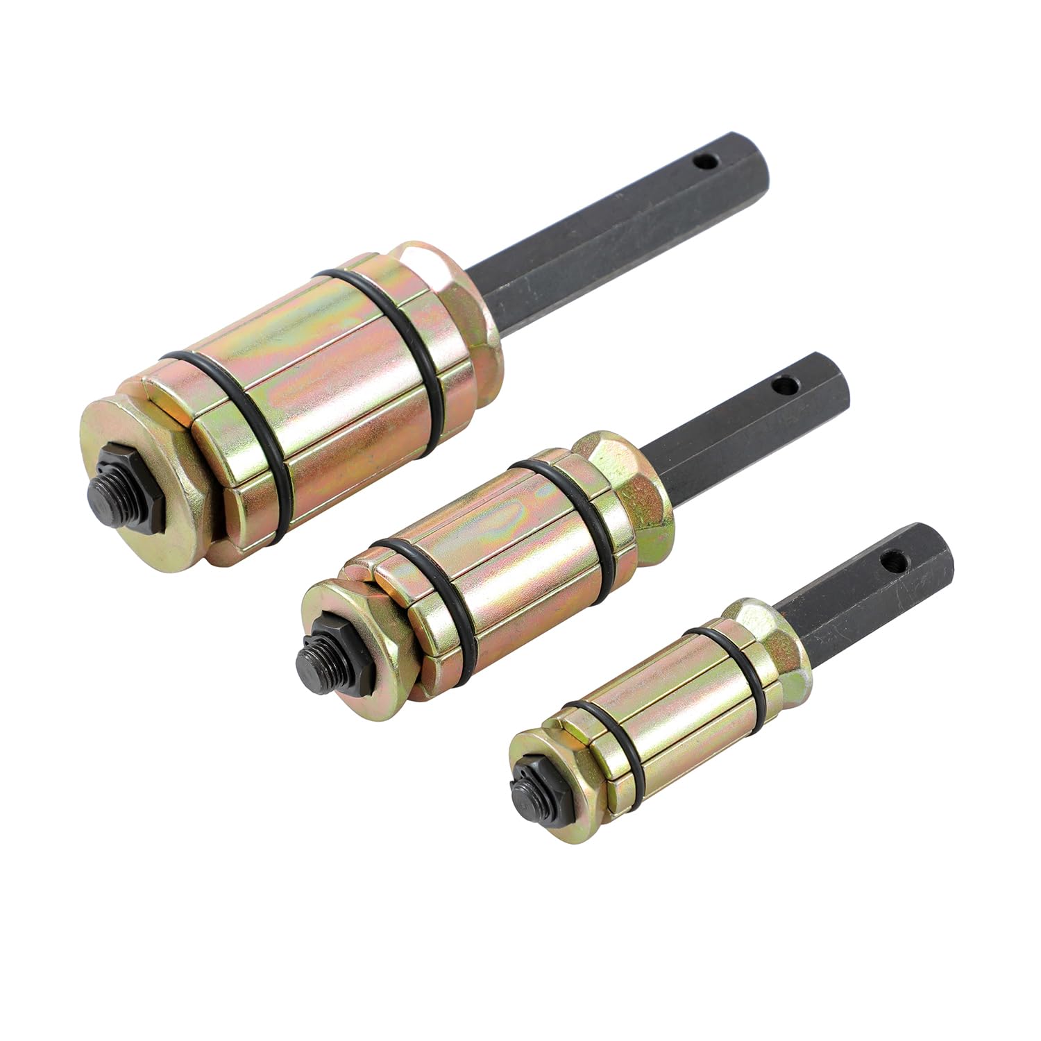 KATSU Tools Juego 3 pz expansor tubo escape – acero forjado zincado, kit ensanchador para sistemas escape, silenciadores, camiones y vehículos