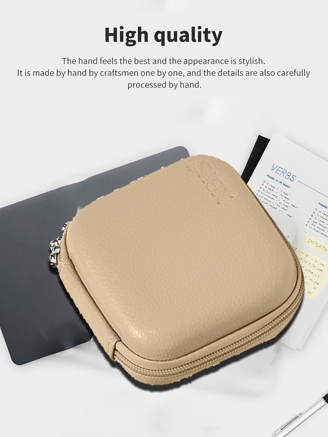 NOUKAJU Case for Aurzen ZIP Projector, Projector Storage Box,Portable Travel Carrying Protective Storage Case,Storage Box for Aurzen ZiP Tri-Fold Projector(Khaki)