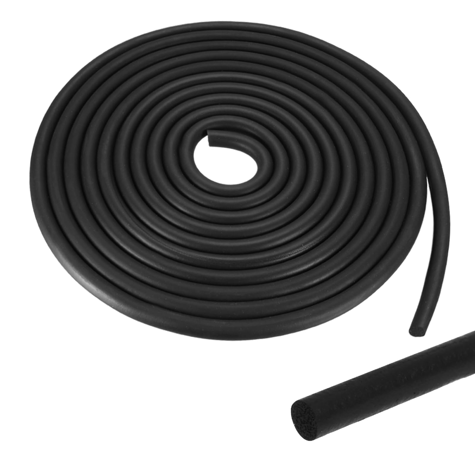 PATIKIL 8Ft Black Foam Backer Rod, 11mm(7/16") Diameter EPDM Rubber Weather Seal Strip Concrete Expansion Joint Filler for Sealing Gaps Joints Crack Filling DIY Gasket