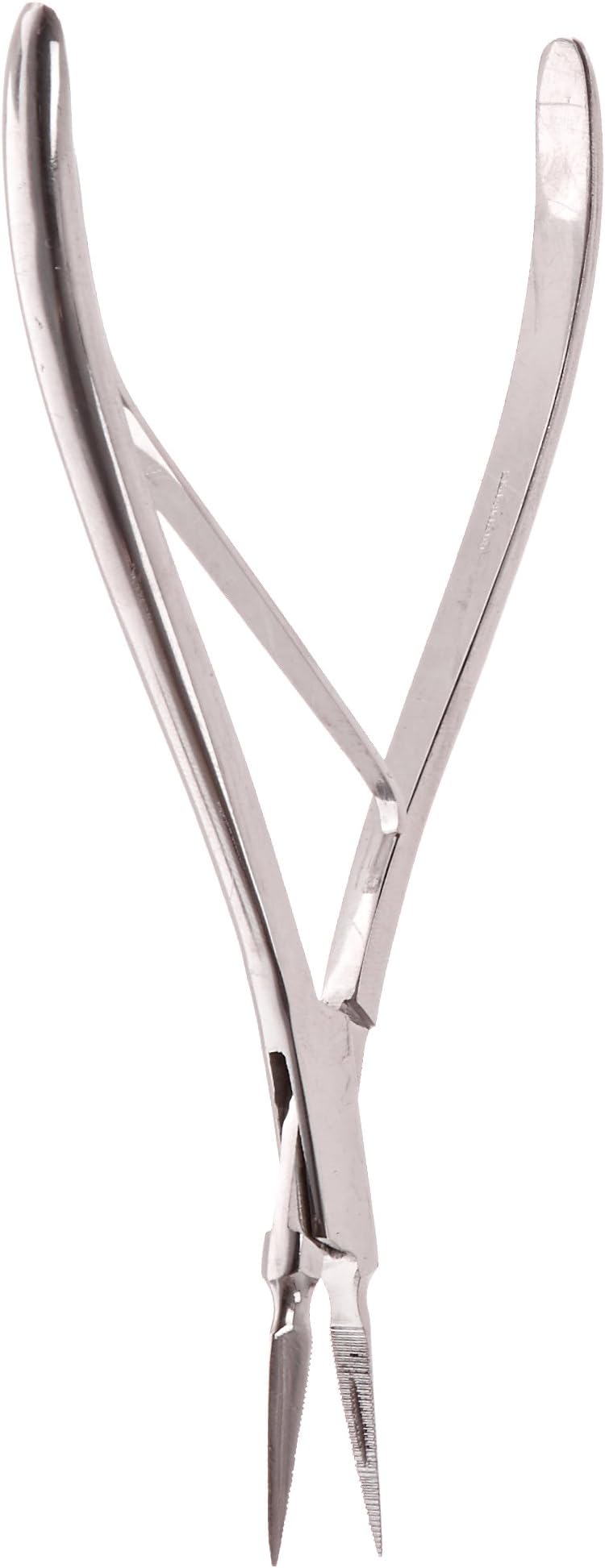 Virtus Splinter Forceps 6-Inch, Extra Long Clamp Curved, Surgical Stainless Steel, Locking Ratchet