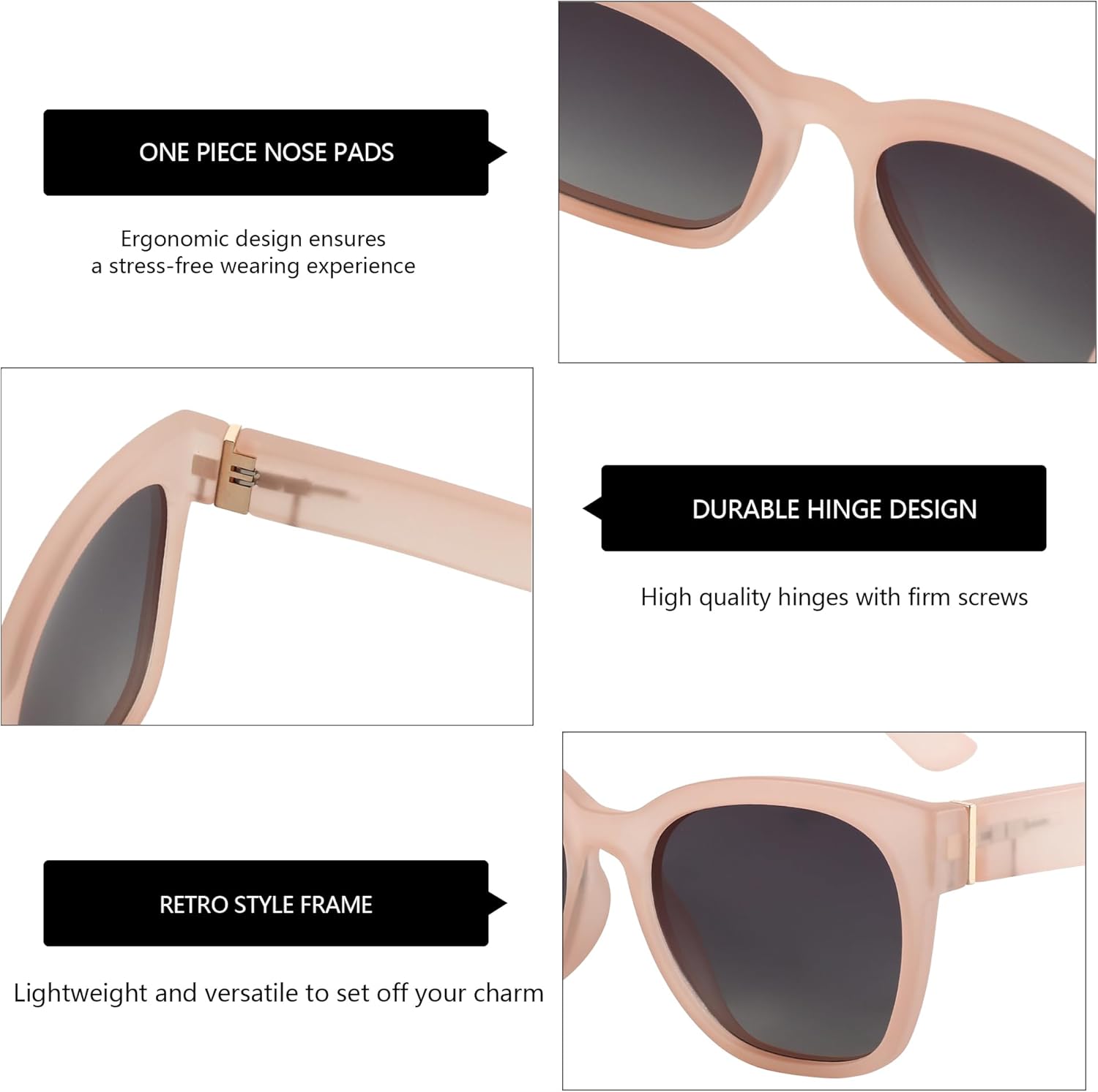 ZENOTTIC Cateye Polarized Sunglasses for Women - Oversized Sun Glasses UV400 Protection Retro Shades Designer Style - Image 4