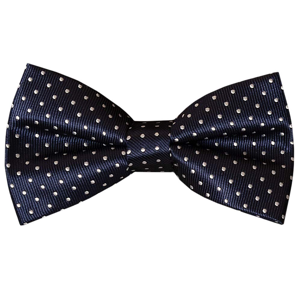 Ties R Us Men's Navy And White Hand Made Polka Dot Bow Tie