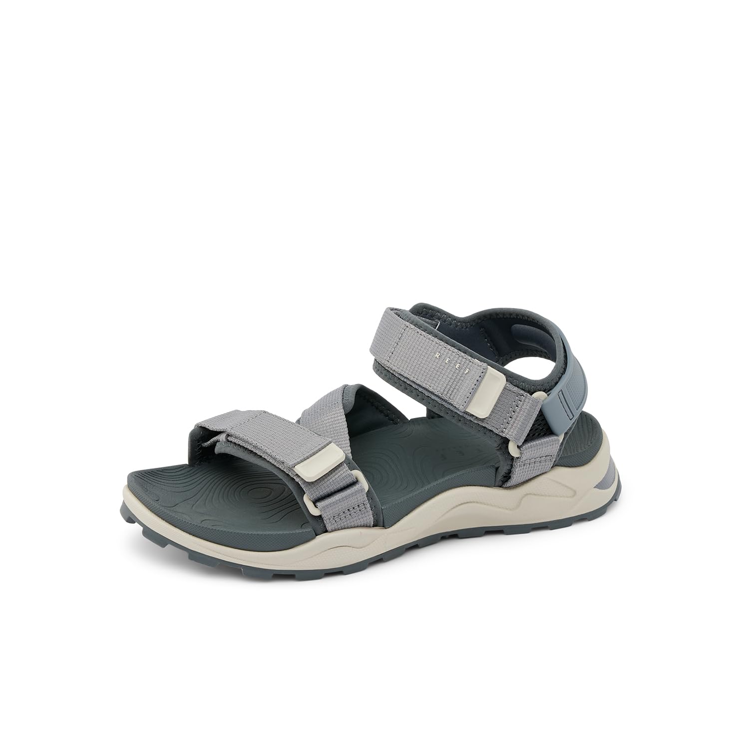 REEF Cross Shore Men's Casual Sport Sandal, Adjustable Straps, Supportive Footbed, No Slip Traction, Black, 7