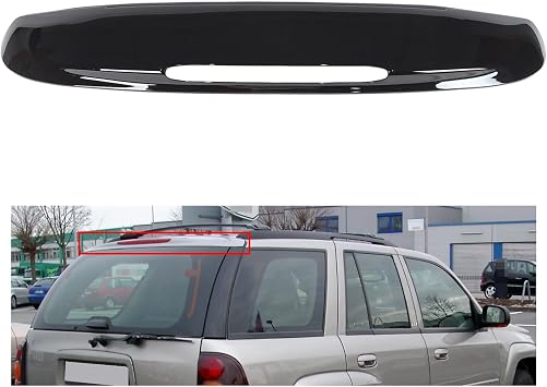 MGWILL Upper Tailgate Molding Compatible with 2002-2009 Chevrolet Trailblazer Replacement for 19150496 GM1904106 Black
