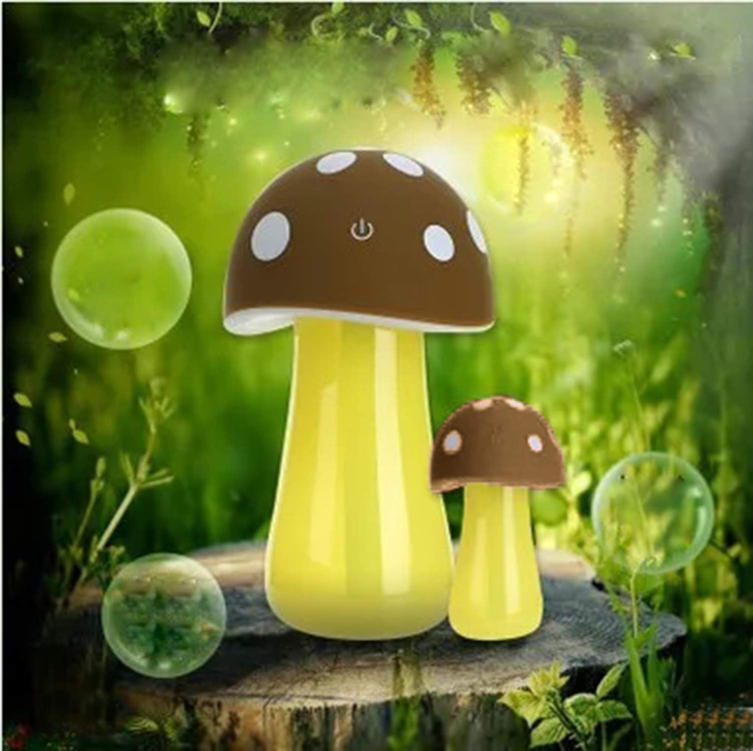 Berry Collection Bedroom Aroma LED Humidifier Mushroom Air Diffuser Purifier Atomizer -Brown