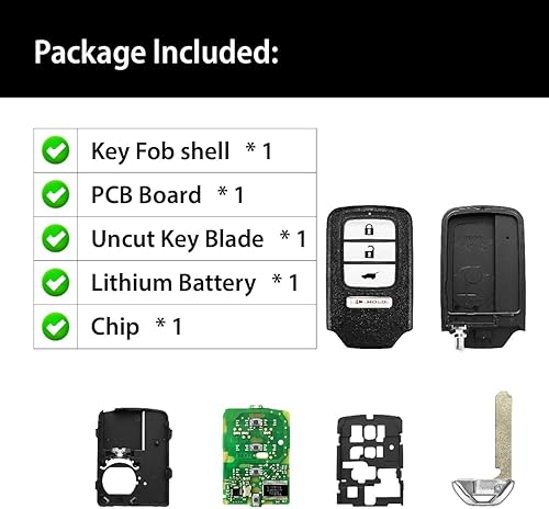 Miniatura 6 de Repuesto para Honda Civic Odyssey Pilot LX CR V 2017 2018 2019 2020 Control remoto KR5V2X 4 botones 433MHz