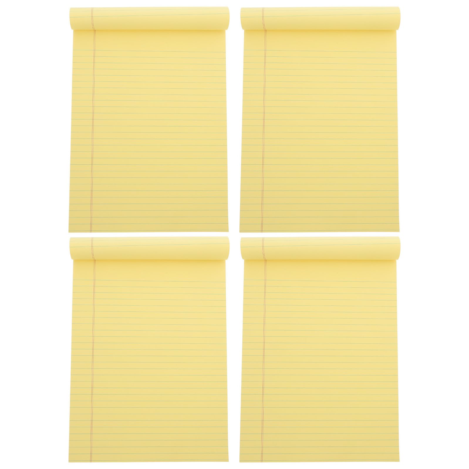 CRAFTHROU Blocco Note Giallo A4 4 Pezzi Carta Liscia e Facile da Conservare, Blocchi per Pianificare in Ufficio a Casa