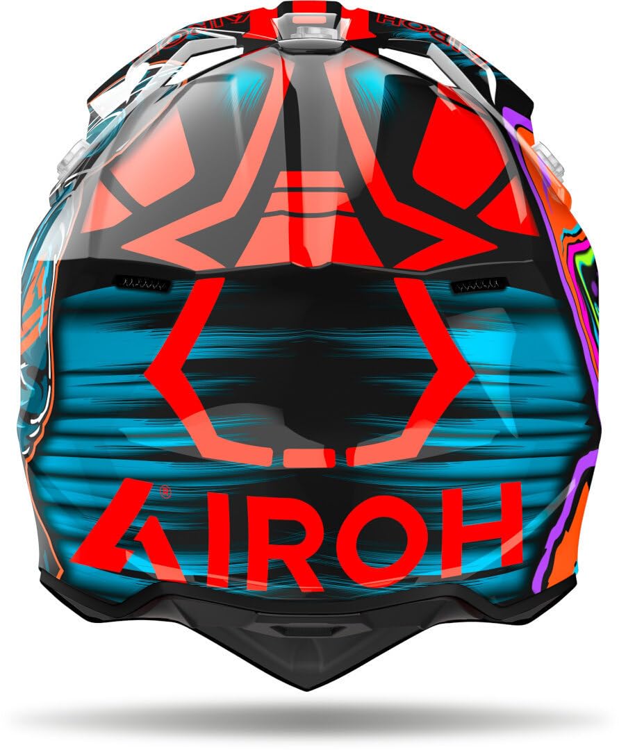 CASCO AIROH OFFROAD WRAAAP CYBER ORANGE GLOSS L